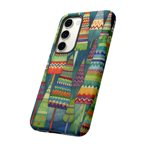 Knitted Christmas Trees - Impact Resistant Phone Case